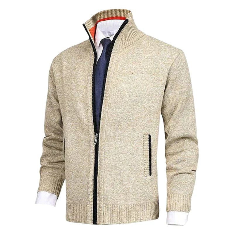 Cardigan classique zippé pour homme, chaud et idéal pour les jours froids
