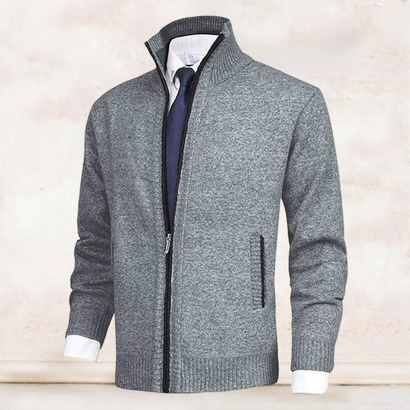 Cardigan classique zippé pour homme, chaud et idéal pour les jours froids