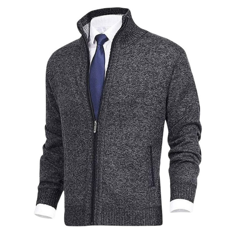 Cardigan classique zippé pour homme, chaud et idéal pour les jours froids