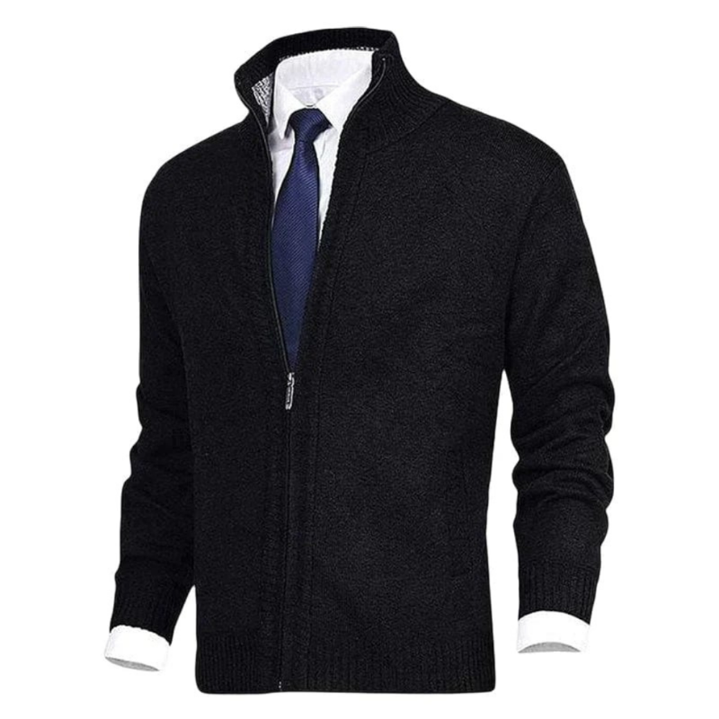 Cardigan classique zippé pour homme, chaud et idéal pour les jours froids