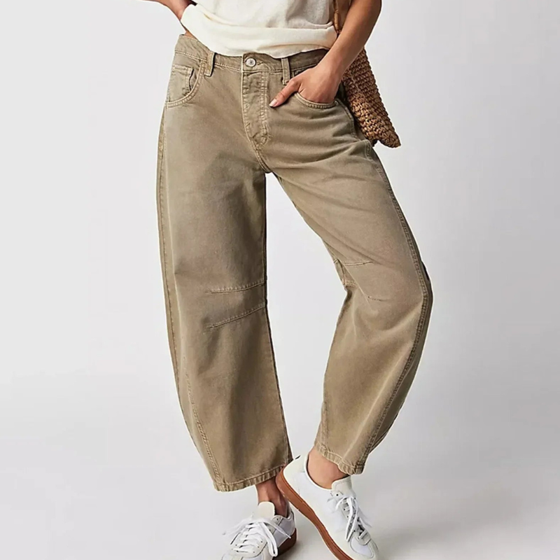 Pantalon d'été décontracté pour femmes, coupe large et fluide, idéal pour les journées estivales