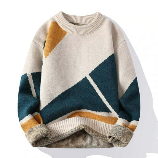 Pull chaud pour homme à col rond, parfait pour l’hiver et les journées froides