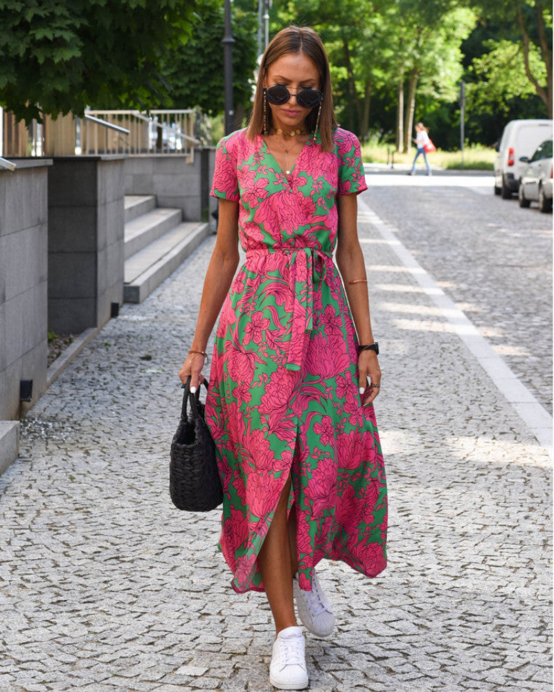 Robe d'été à fleurs pour femmes